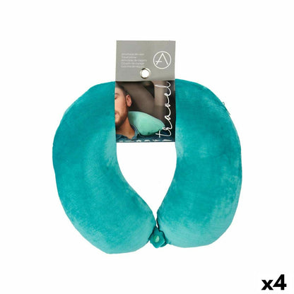 Bigbuy Home Neck Pillow Green Purple Pink Turquoise 31 X 10,5 X 27,4 Cm (4 Units)